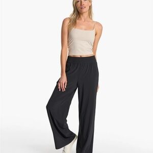 Vuori Villa Black Wide-Leg Pants XL short